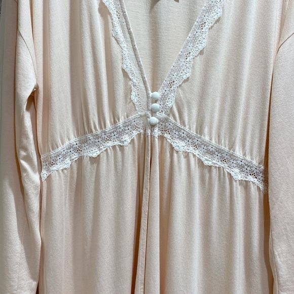 COSABELLA lace trim flirty sleep robe rose dawn - Picture 4 of 15